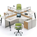 Calor escritorio moderno de trabajo de cruz blanco y tapicería de teca, Pro proveedor de mobiliario de oficina (JO-7001)